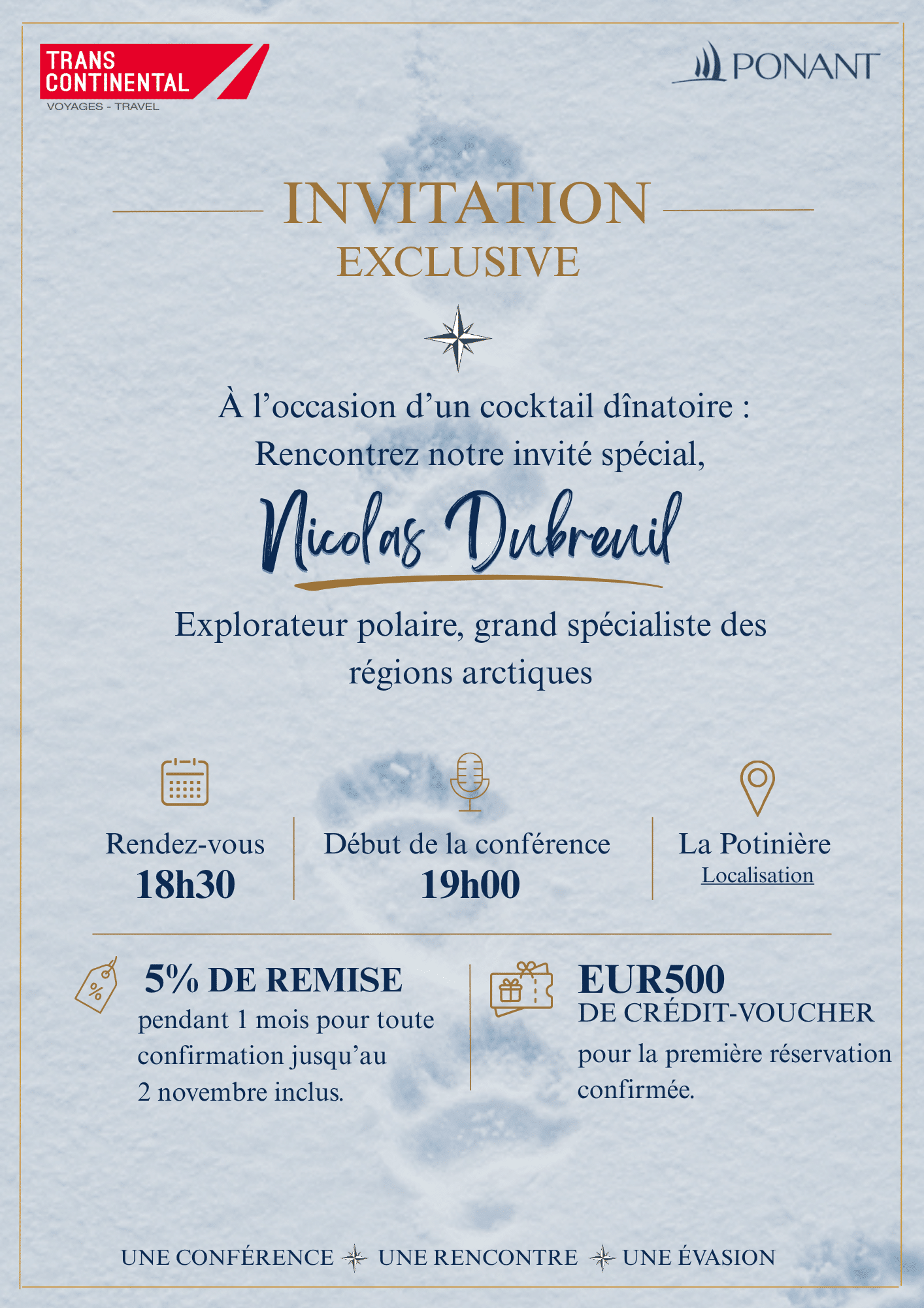 Soirée exclusive Ponant x Transcontinental